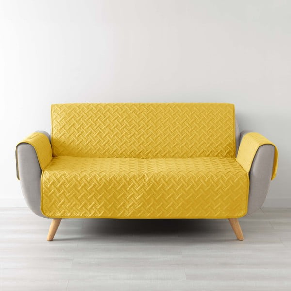 Sárga négyszemélyes kanapé védőhuzat Lounge – douceur d'intérieur