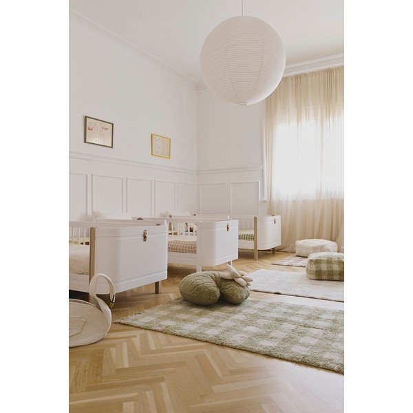 Zöld mosható-kézi szövésű pamut gyerek szőnyeg 90x120 cm Vichy – Lorena Canals-image-1