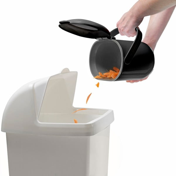 Caddy fekete-szürke komposztálható hulladék gyűjtő, 2,5 l - Addis-image-2