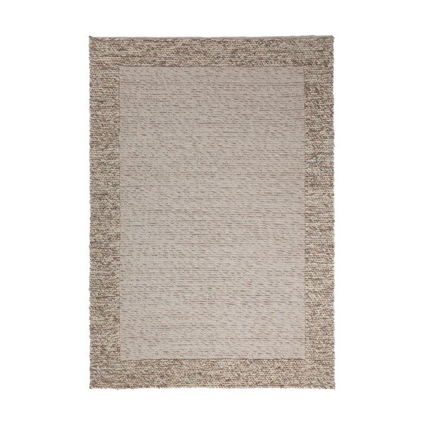 Natúr színű kézi szövésű gyapjúkeverék szőnyeg 160x230 cm Rue – Flair Rugs