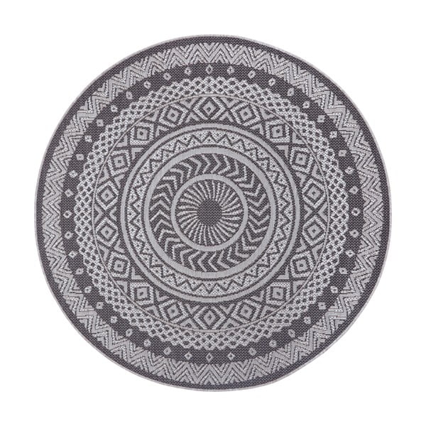 Round szürke kültéri szőnyeg, ø 120 cm - Ragami