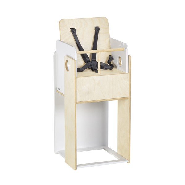 Fehér-natúr színű etetőszék Nuun – Kave Home