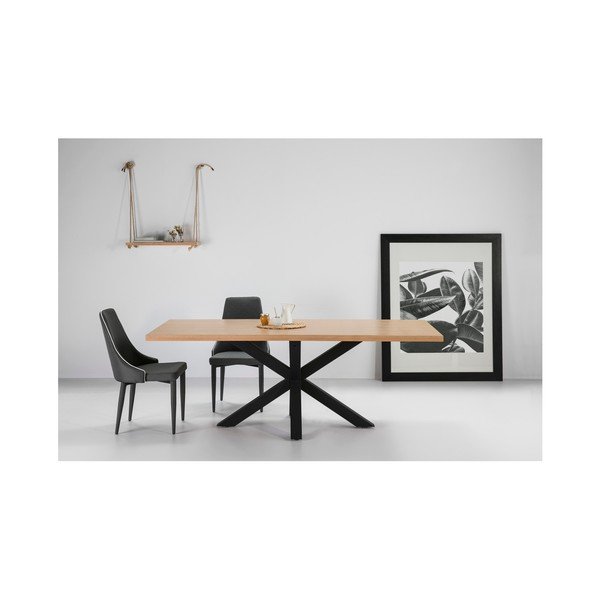 Ainoa étkezőasztal tölgyfa dekorral, 200 x 100 cm - Marckeric-image-2