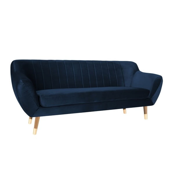 Benito sötétkék bársony kanapé, 188 cm - Mazzini Sofas-image-2