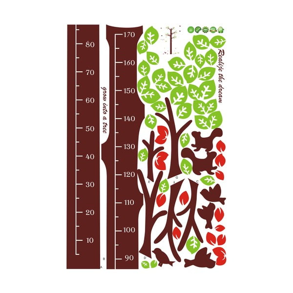 Magasságmérős gyerek matrica ajtóra-falra 60x190 cm Dreaming Tree – Ambiance-image-2