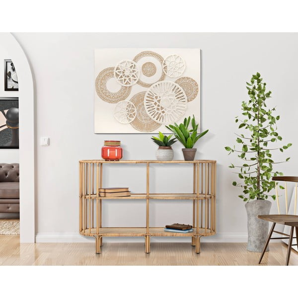 Natúr színű fém könyvespolc 120x80 cm Panama – Mauro Ferretti-image-1