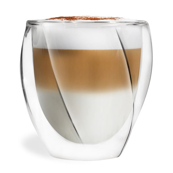Duplafalú bögre szett cappucinóhoz, 2 db-os 250 ml Cristallo – Vialli Design