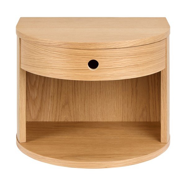 Világos natúr színű éjjeliszekrény tölgyfa dekorral Paron – Actona