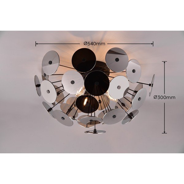 Matt fekete mennyezeti lámpa Discalgo – Trio-image-3