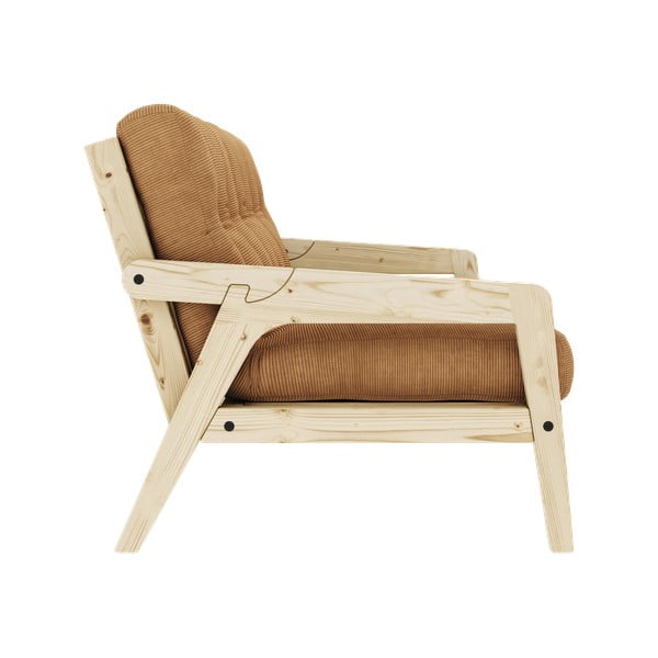 Mustársárga kinyitható kanapé 190 cm Grab Clear – Karup Design-image-4