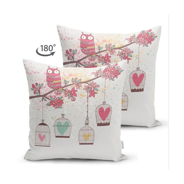 Heart Flowers párnahuzat, 45 x 45 cm - Minimalist Cushion Covers