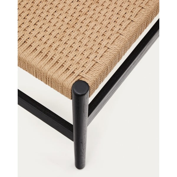 Fekete-natúr színű pad Zaide – Kave Home-image-3