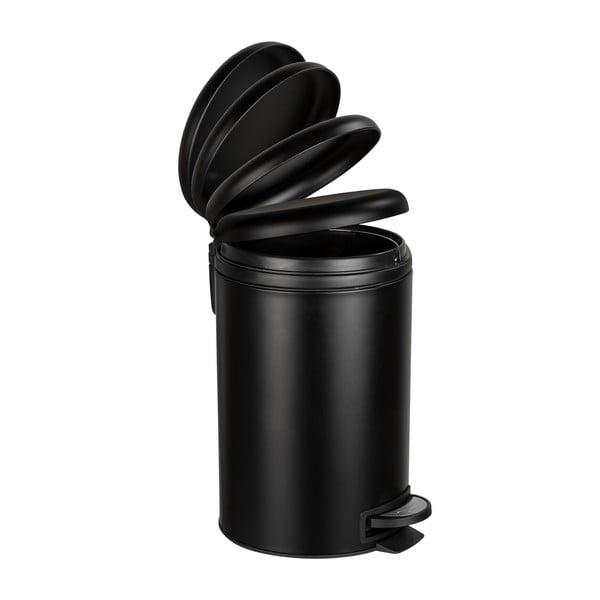 Leman Easy Close fekete szemetes, 12 l - Wenko-image-1