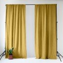 Sárga len függöny 140x300 cm Lemon Curry – Linen Tales