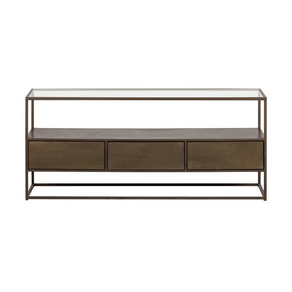 Aranyszínű fém TV-állvány 115x50 cm Depart – BePureHome-image-4