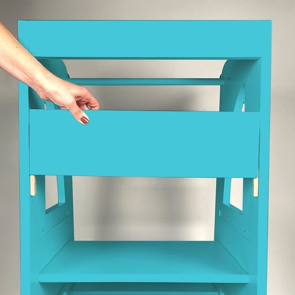 Elülső türkizkék védőlap tanulótoronyhoz Montessori - Rocket Baby-image-2