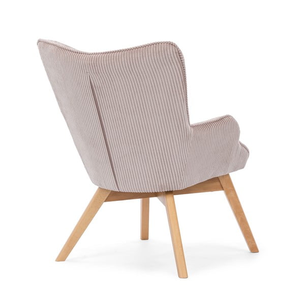 Világos rózsaszín kordbársony fotel Niko – Ropez-image-3