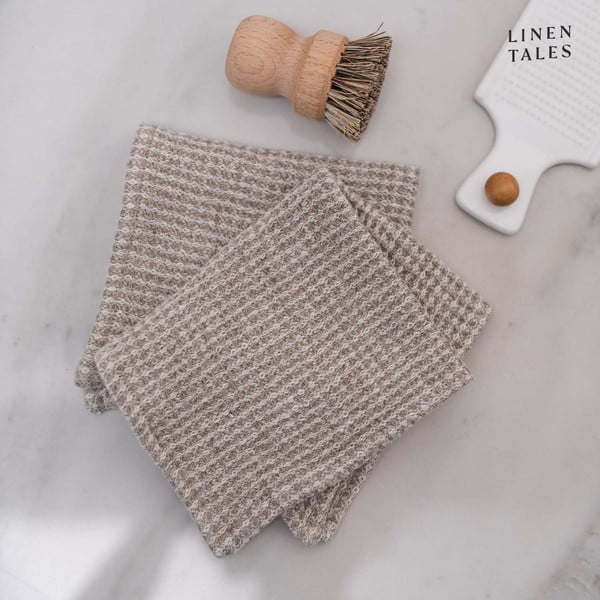 Len konyharuha szett 2 db-os 26x26 cm – Linen Tales-image-1