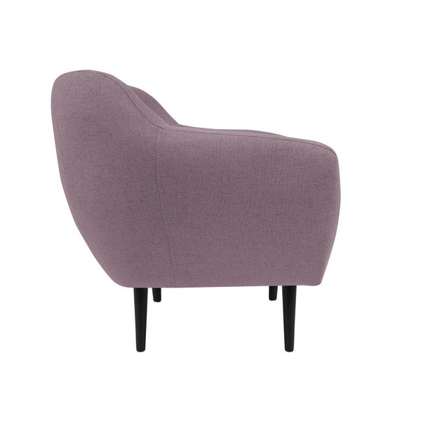 Piemont rózsaszín fotel barna lábakkal - Mazzini Sofas-image-2