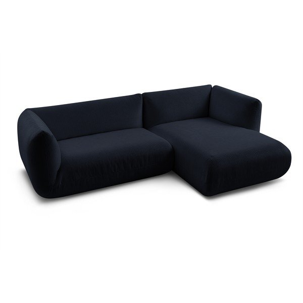 Sötétkék kordbársony sarokkanapé (jobb oldali) Lecomte – Bobochic Paris-image-3