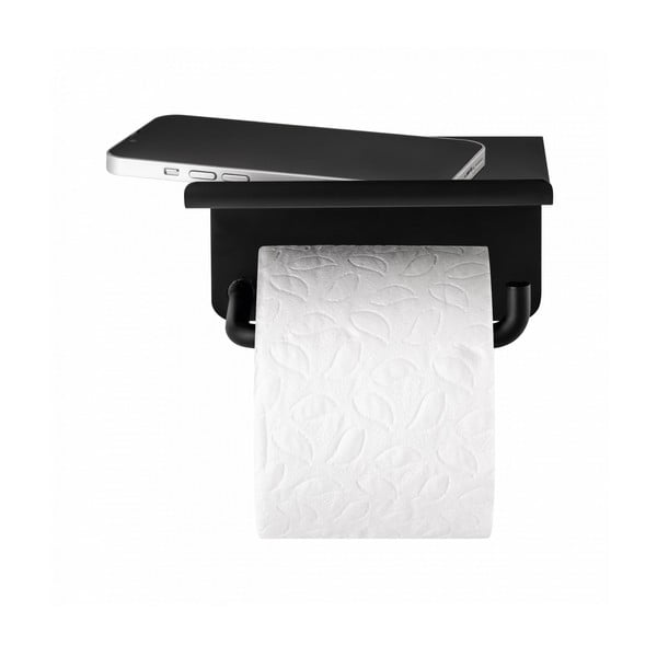 Fekete fali rozsdamentes acél WC-papír tartó Modo – Blomus