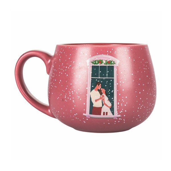 Rózsaszín karácsonyi porcelán bögre 400 ml Pink Xmas - VDE Tivoli 1996-image-2