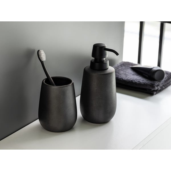 Fekete kerámia fürdőszobai kiegészítő szett Nerno – Wenko-image-1