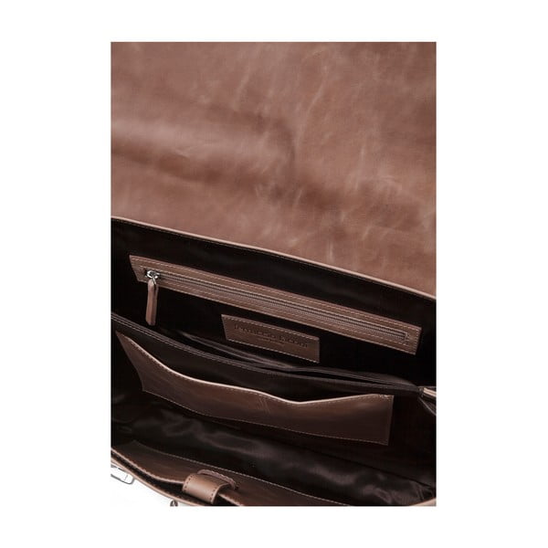 Brief férfi konyakbarna bőr aktatáska - Ferruccio Laconi-image-3