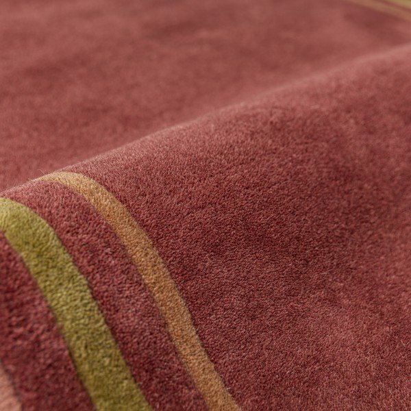 Borvörös kézi szövésű gyapjú futószőnyeg 80x230 cm Lois – Flair Rugs-image-4