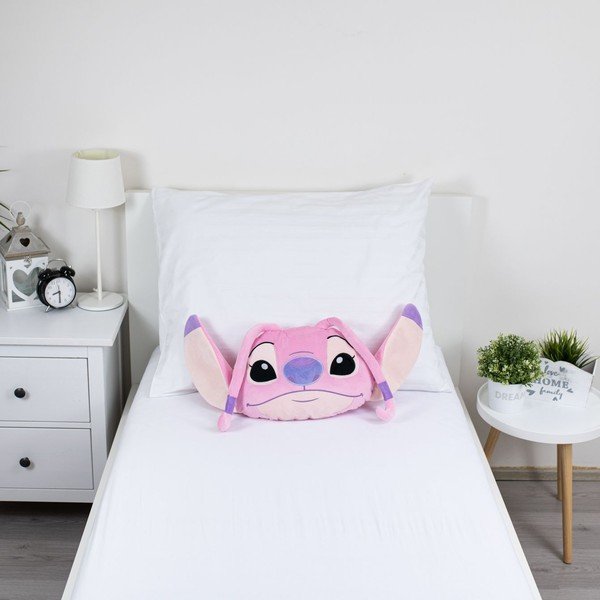 Fleece gyerek párna 41x32 cm Lilo and Stitch "Angel Pink" – Jerry Fabrics-image-1