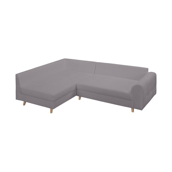 Sötétszürke buklé sarokkanapé (bal oldali) Ariella – Ropez-image-4