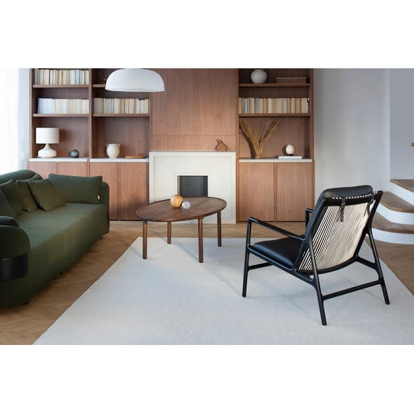 Fekete-natúr színű bőr fotel Dedo – Gazzda-image-1