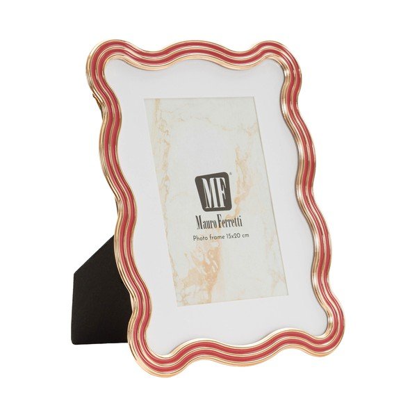 Piros-aranyszínű fém-üveg álló képkeret 17,5x22,5 cm Elizabeth – Mauro Ferretti