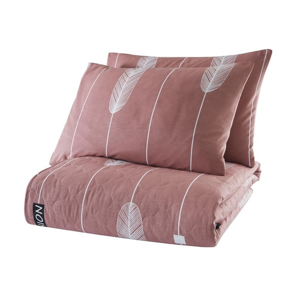Modena rózsaszín ágytakaró 2 db ranforce pamut párnahuzattal, 225 x 240 cm - Mijolnir
