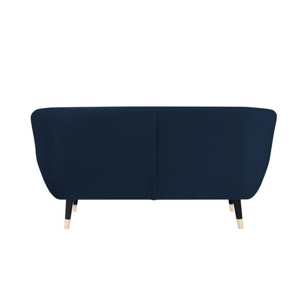 Amelie sötétkék kanapé fekete lábakkal, 158 cm - Mazzini Sofas-image-4