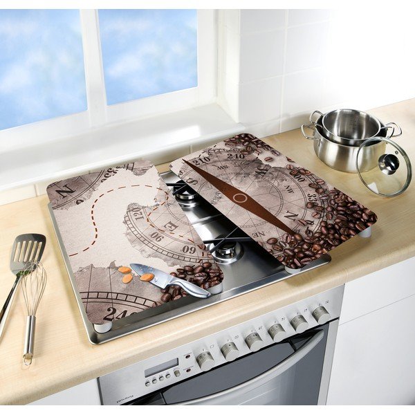 Compass tűzhelyvédő üveglap, 2 darab, 52 x 30 cm - Wenko-image-1