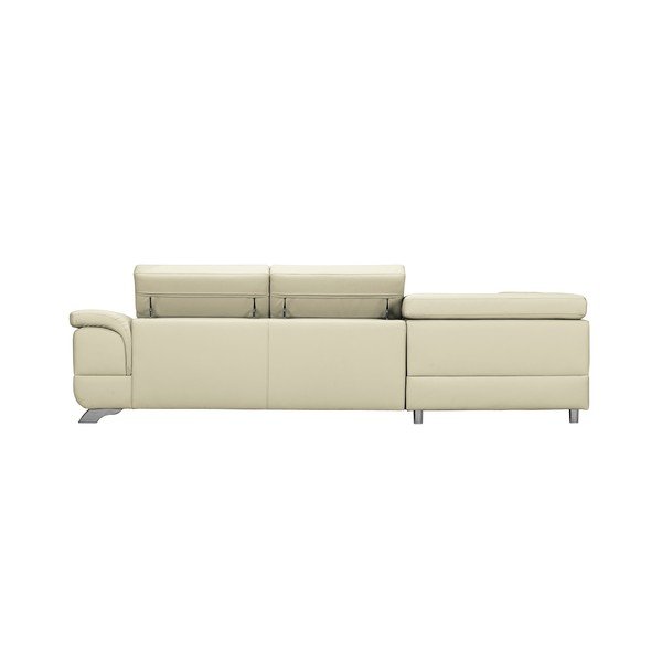 Gamma bézs kinyitható bőr sarokkanapé, bal oldali - Windsor & Co Sofas-image-2