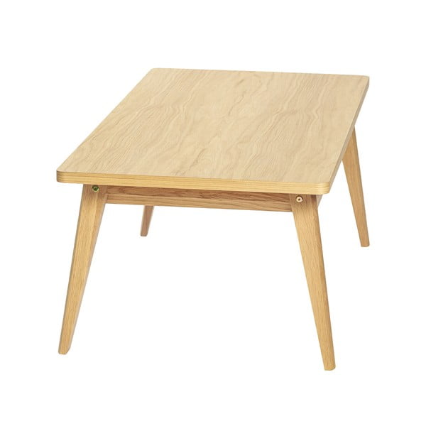 Natúr színű dohányzóasztal tölgyfa dekorral 60x120 cm Nice – Woodman-image-3