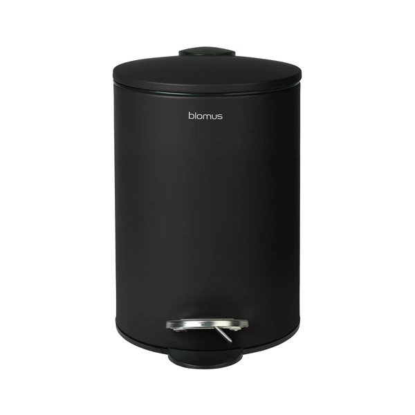 Fekete acél pedálos szemetes 3 l Tubo – Blomus