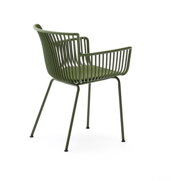 Sötétzöld fém kerti szék Surpika – Kave Home-image-4
