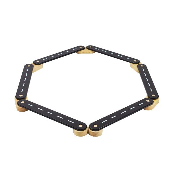 Fekete borovi fenyő egyensúlyozó pálya 10x408x5 cm Montessori – Meowbaby