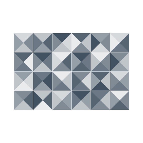 Azulejos Shades 24 részes dekorációs falmatrica szett, 10 x 10 cm - Ambiance-image-2