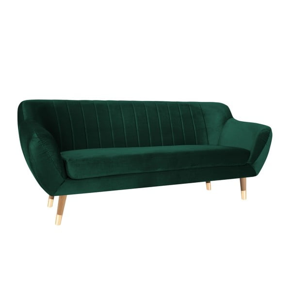 Benito sötétzöld bársony kanapé, 188 cm - Mazzini Sofas-image-2