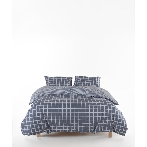 Szürke kétszemélyes-hosszabbított renforcé pamut ágyneműhuzat 240x220 cm Linear Calm Geometric – Mila Home Luxury