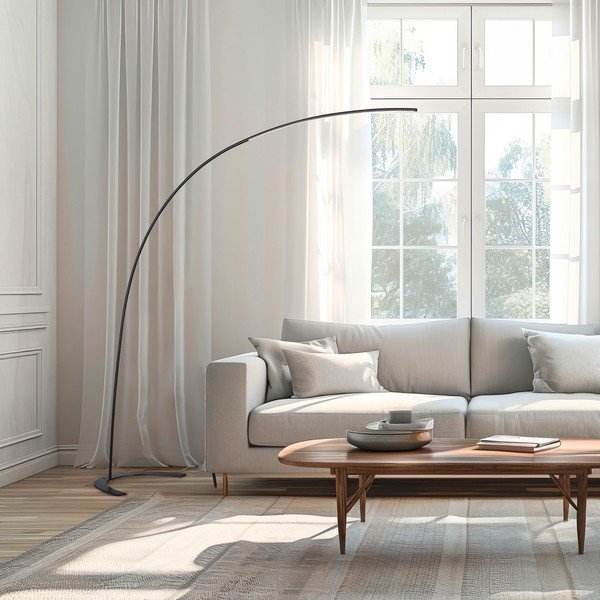 Sötétbarna LED dimmelhető állólámpa (magasság 210 cm) Shanghai – Trio-image-1