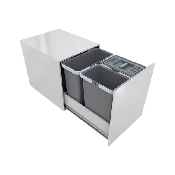 Műanyag szemetes szelektív hulladékhoz/beépíthető 12 + 8 + 8 l Street - Elletipi-image-1