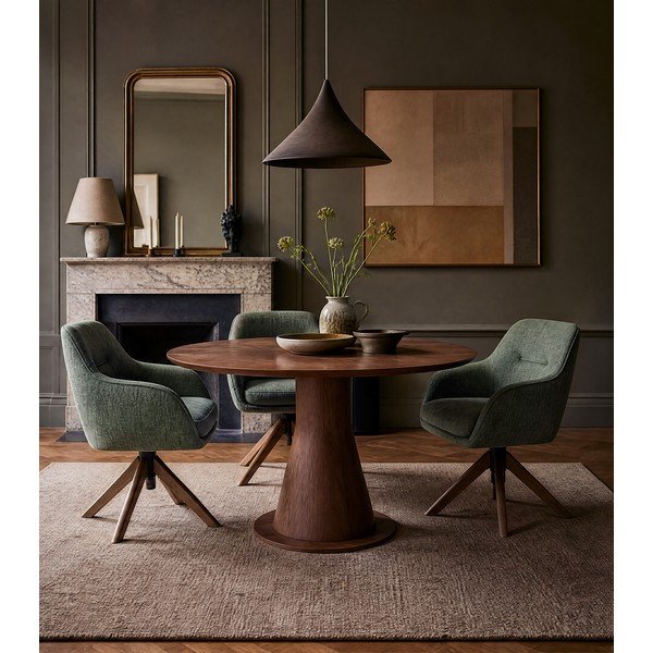 Zöld kárpitozott étkezőfotel szett 2 db-os Avola – Unique Furniture-image-3