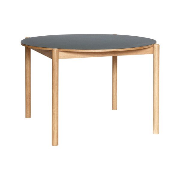 Tölgyfa kerek étkezőasztal ø 115 cm Oblique – Hübsch
