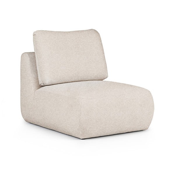 Krémszínű buklé fotel Mirel – Rodier-image-2