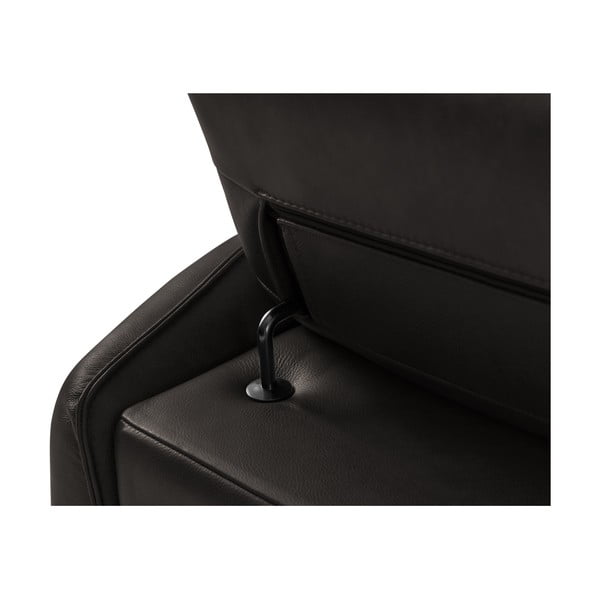 Fekete bőr kanapé 103 cm Hubble – Windsor & Co Sofas-image-1